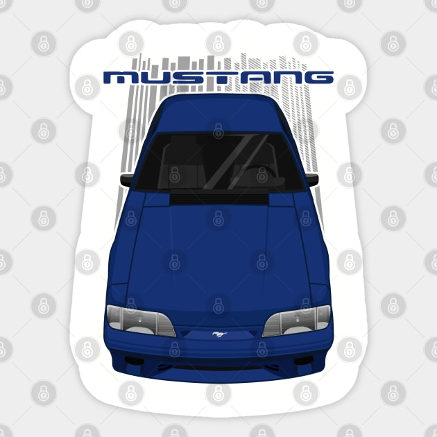 Mustang 1987 to 1993 Fox - Blue Sticker by V8social